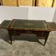 Mahogany flat desk. Louis XVI style, 20th century.