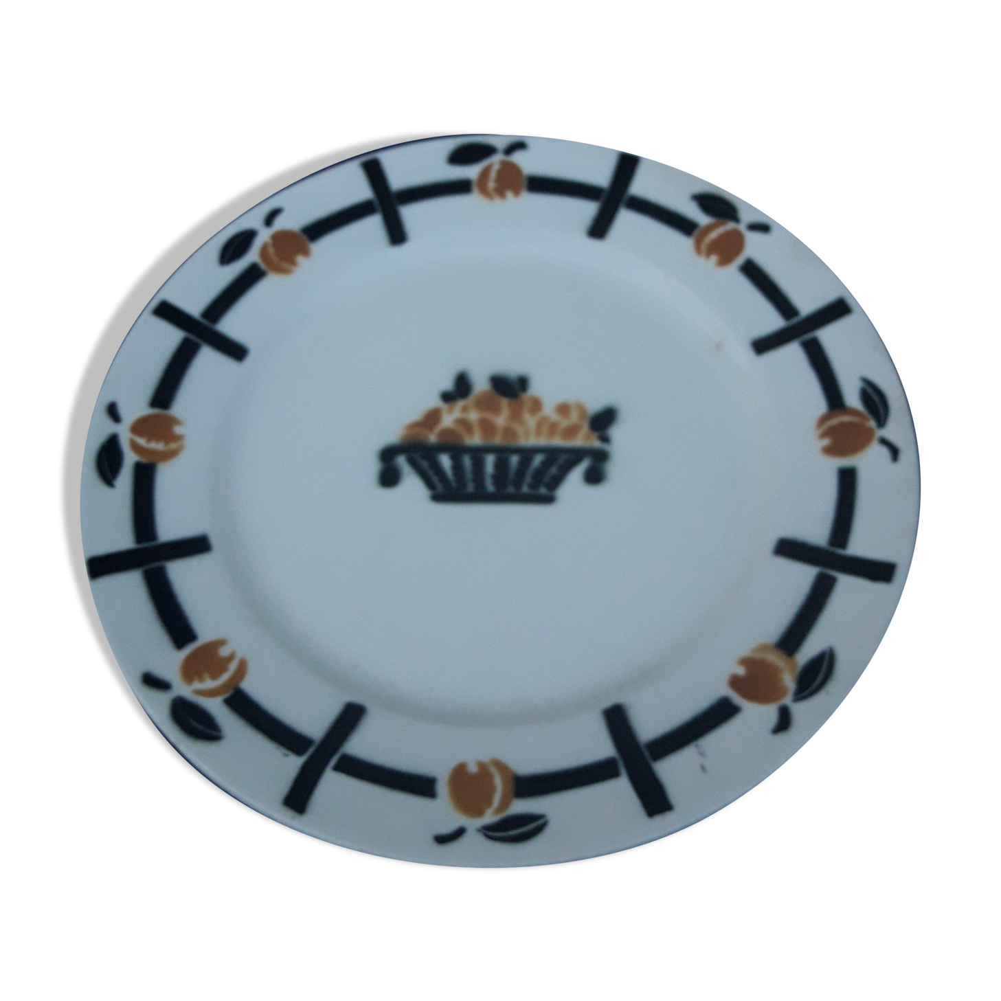 Badonviller DOC diam basket dessert plate 21 cm