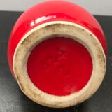 Old red ceramics pitcher vintage 70s