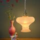 Suspension abat-jour vintage en opaline rose
