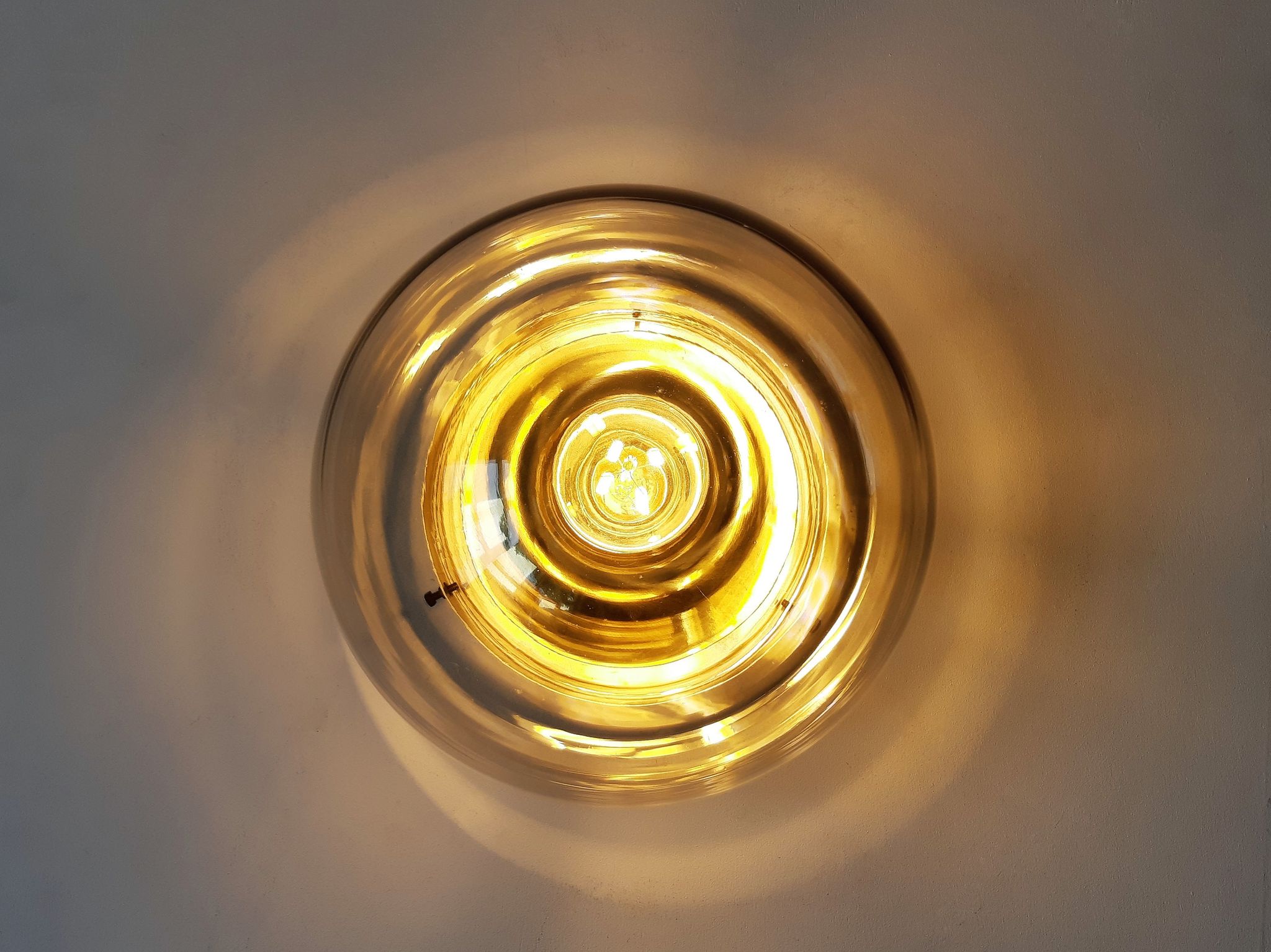 Glass ceiling lamp by Dijkstra Lamps, The Netherlands 1960's/1970's