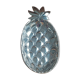 Vide poche en métal argenté forme ananas