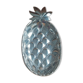 Vide poche en métal argenté forme ananas