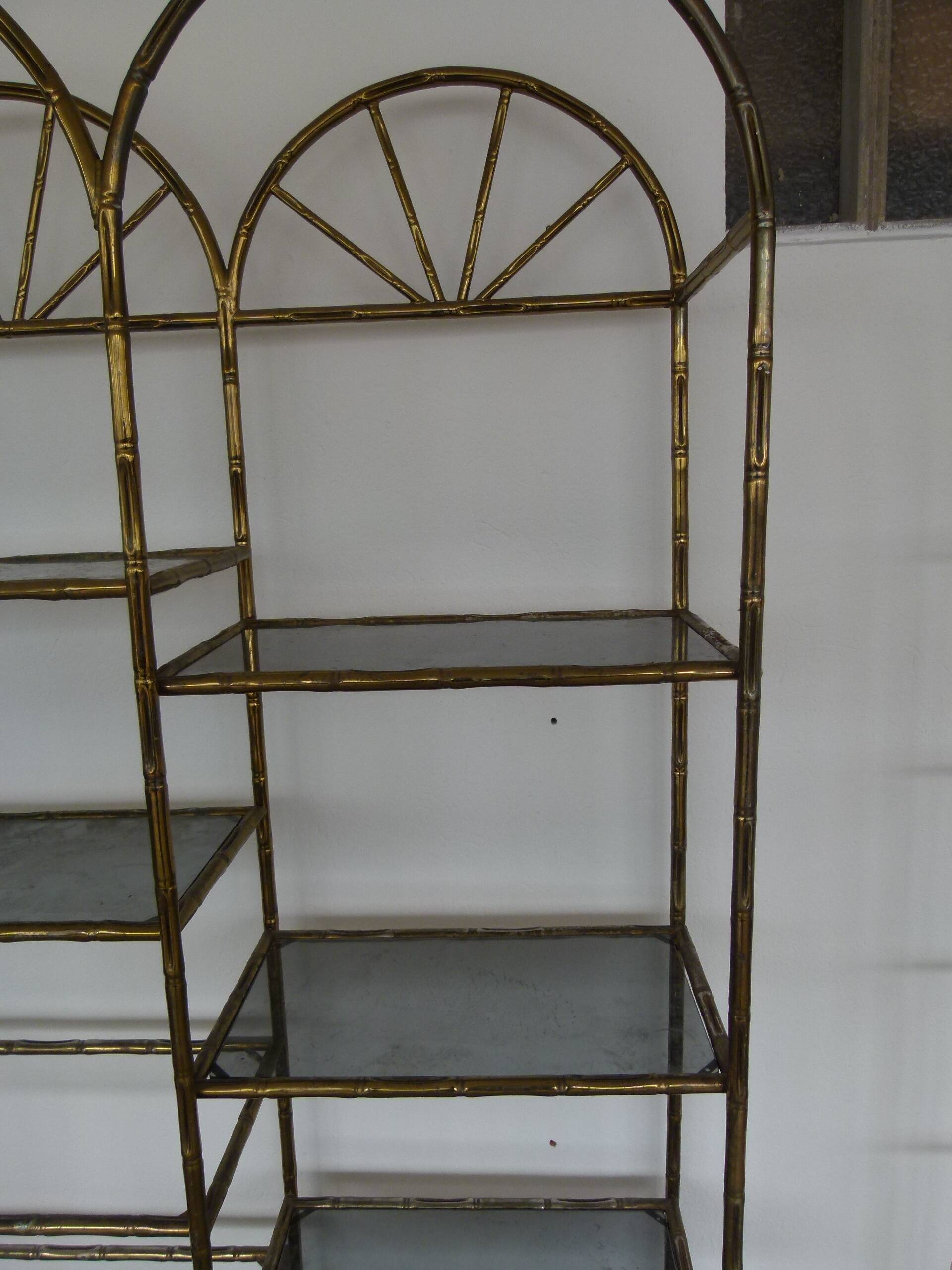 Brass imitation bamboo store display stand
