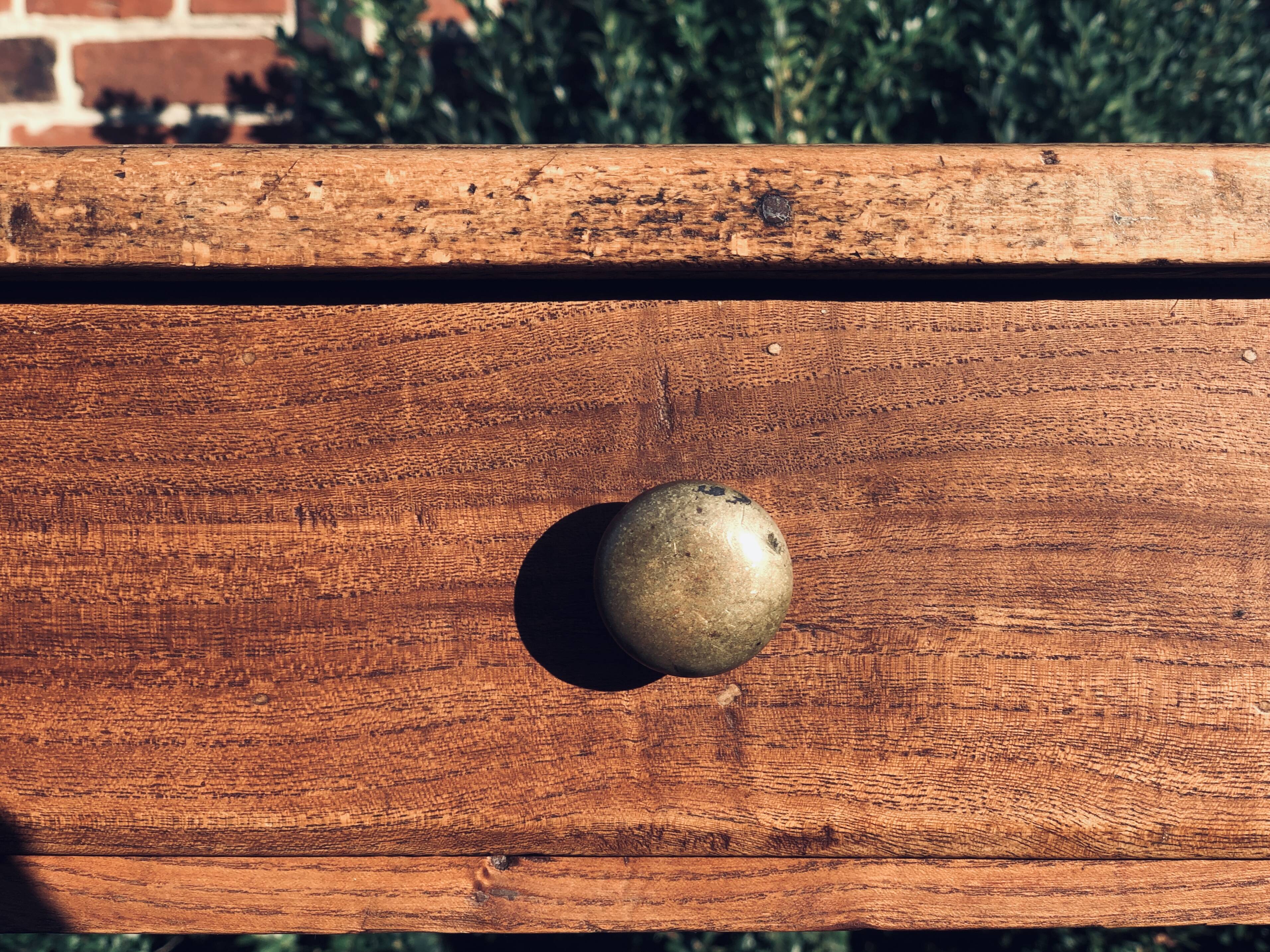 Old wooden farm or workshop table