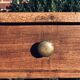 Old wooden farm or workshop table