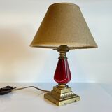 Vintage ceramic and brass lamp
