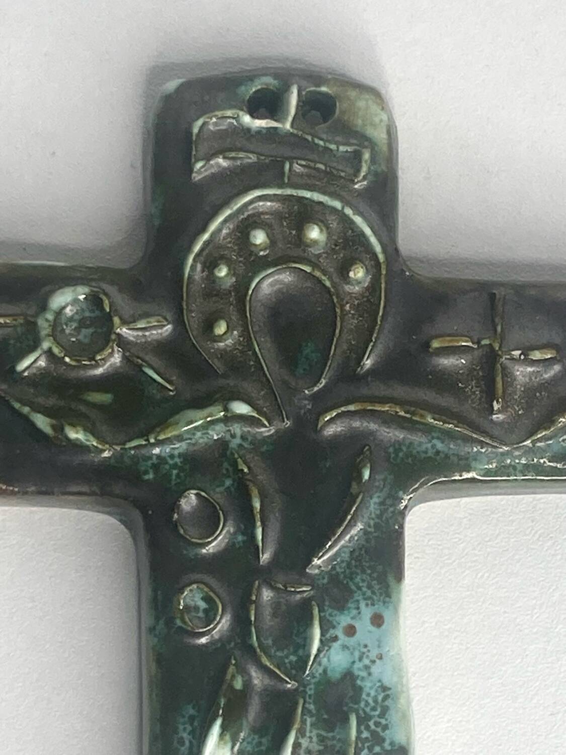 Vintage ceramic crucifix