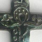 Vintage ceramic crucifix