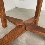 Round folding pine table mountain furniture