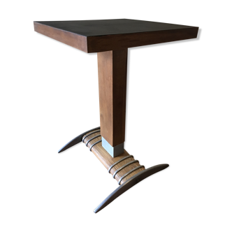Old vintage wooden metal bistro table 40/50