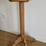 Solid pine wood pedestal table 1940s