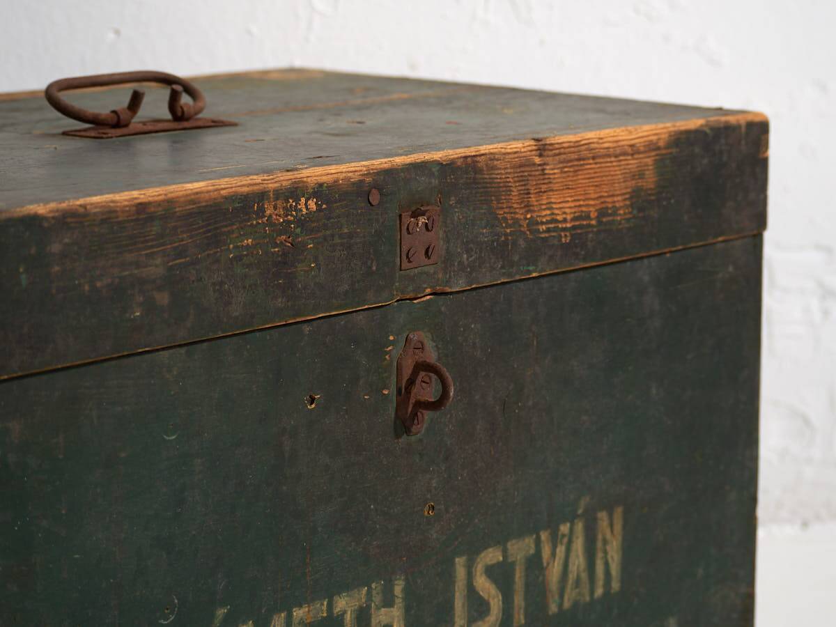 Antique green chest (c.1910) #13