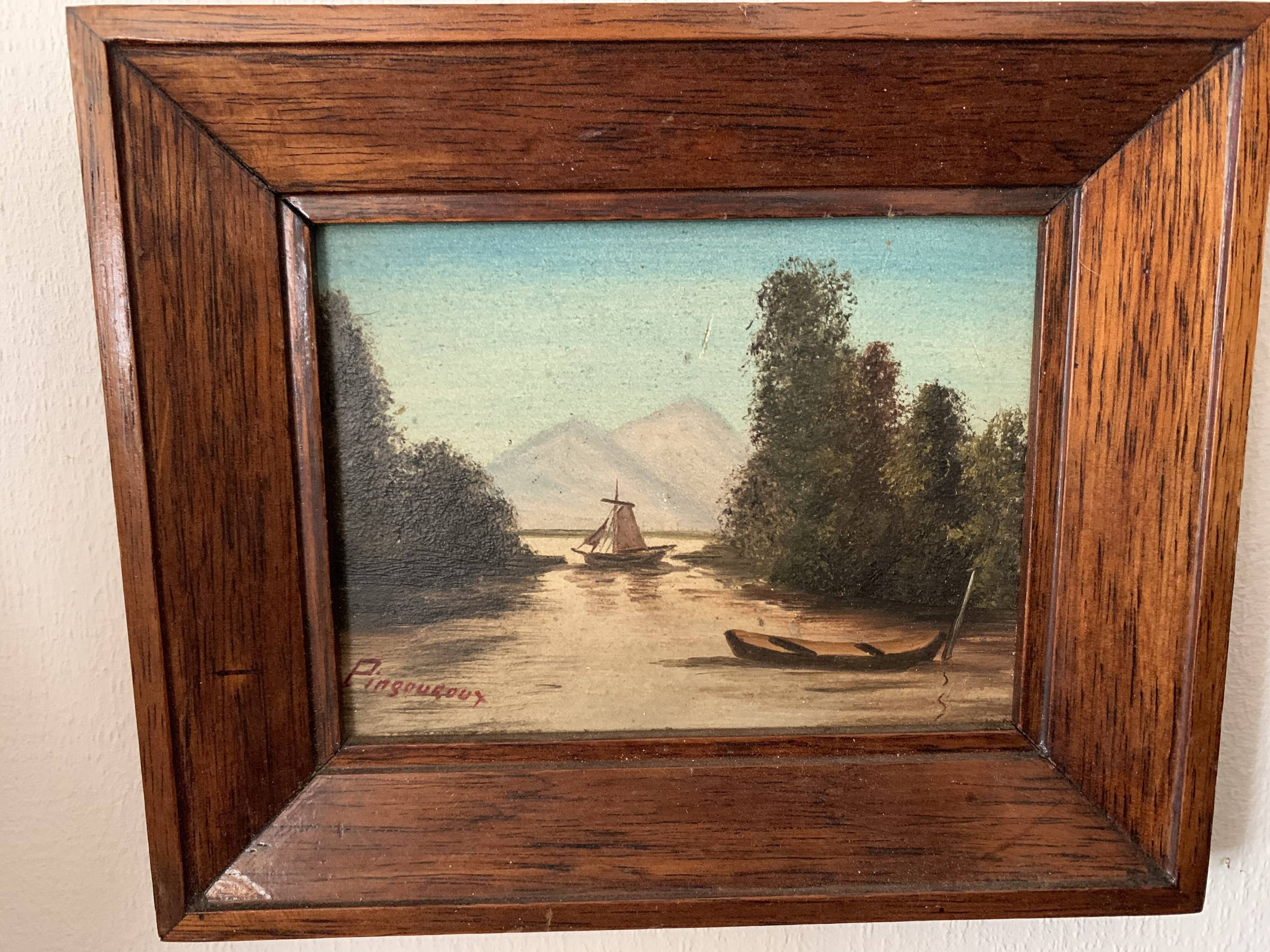 Paire tableaux paysage