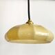 Small yellow opaline cup pendant light