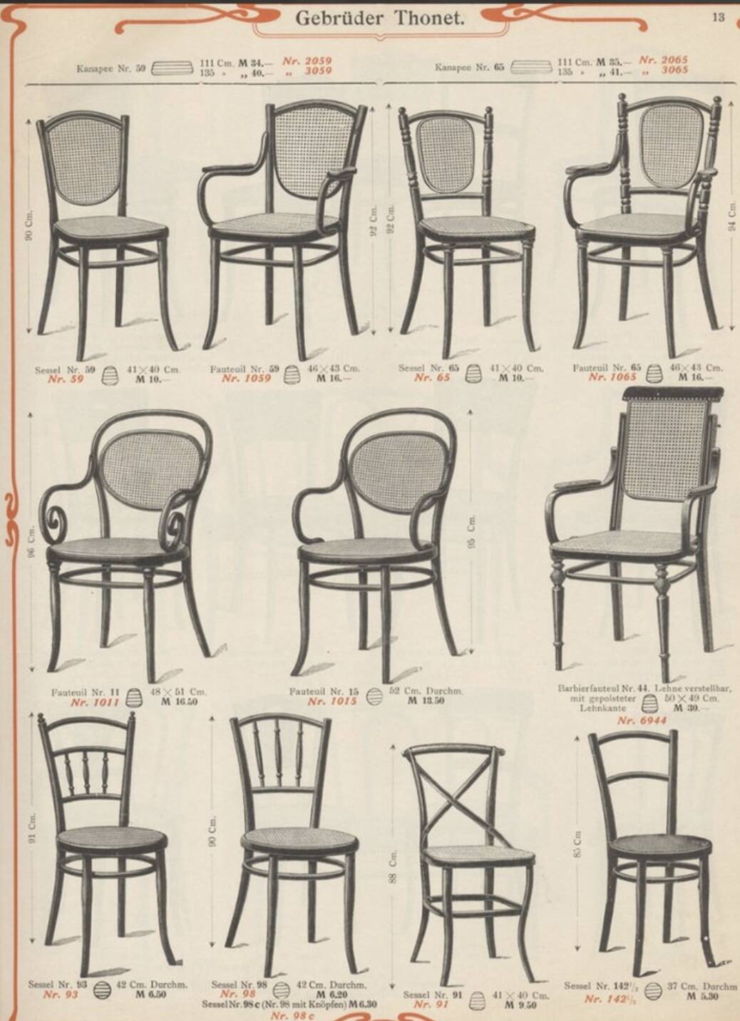 Pair of Thonet chairs
