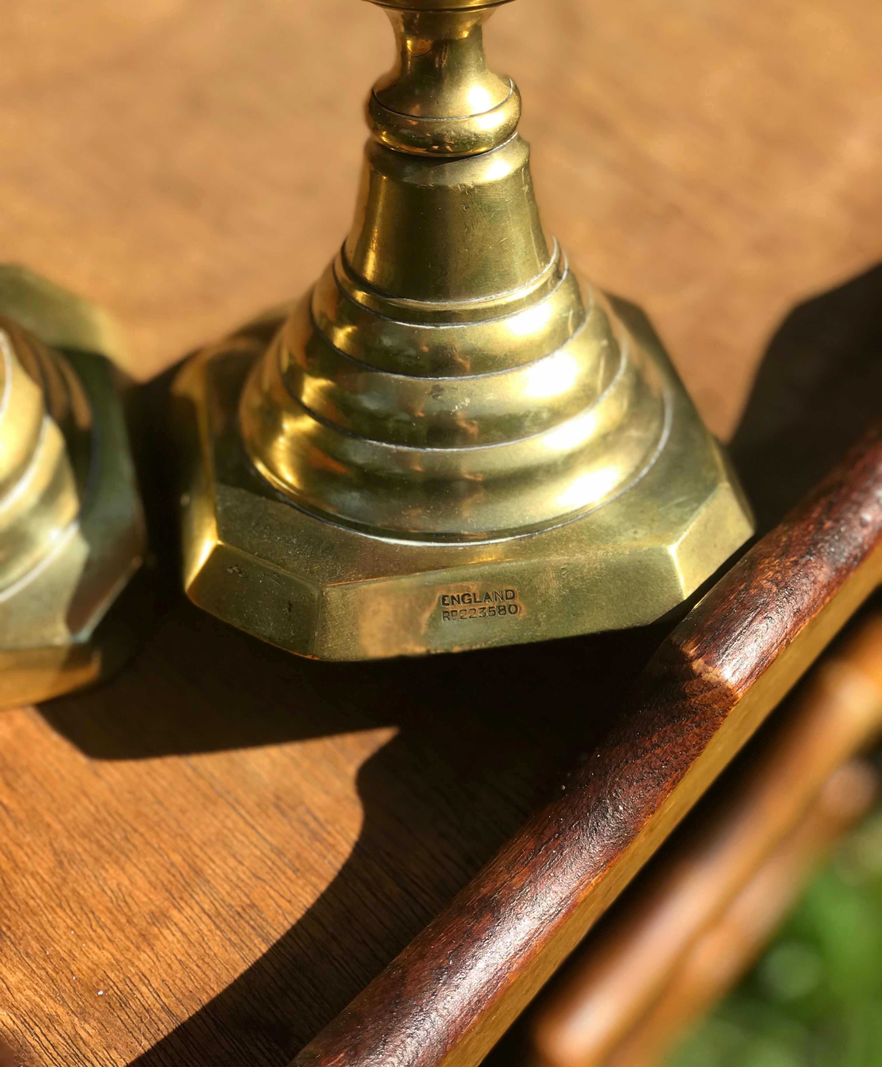 English brass candlesticks