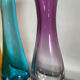 Set of 3 vintage glass paste vases
