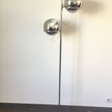 Eyeball chrome metal floor lamp