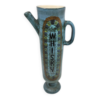Vintage ceramic Jean De Lespinasse Whiskey bottle
