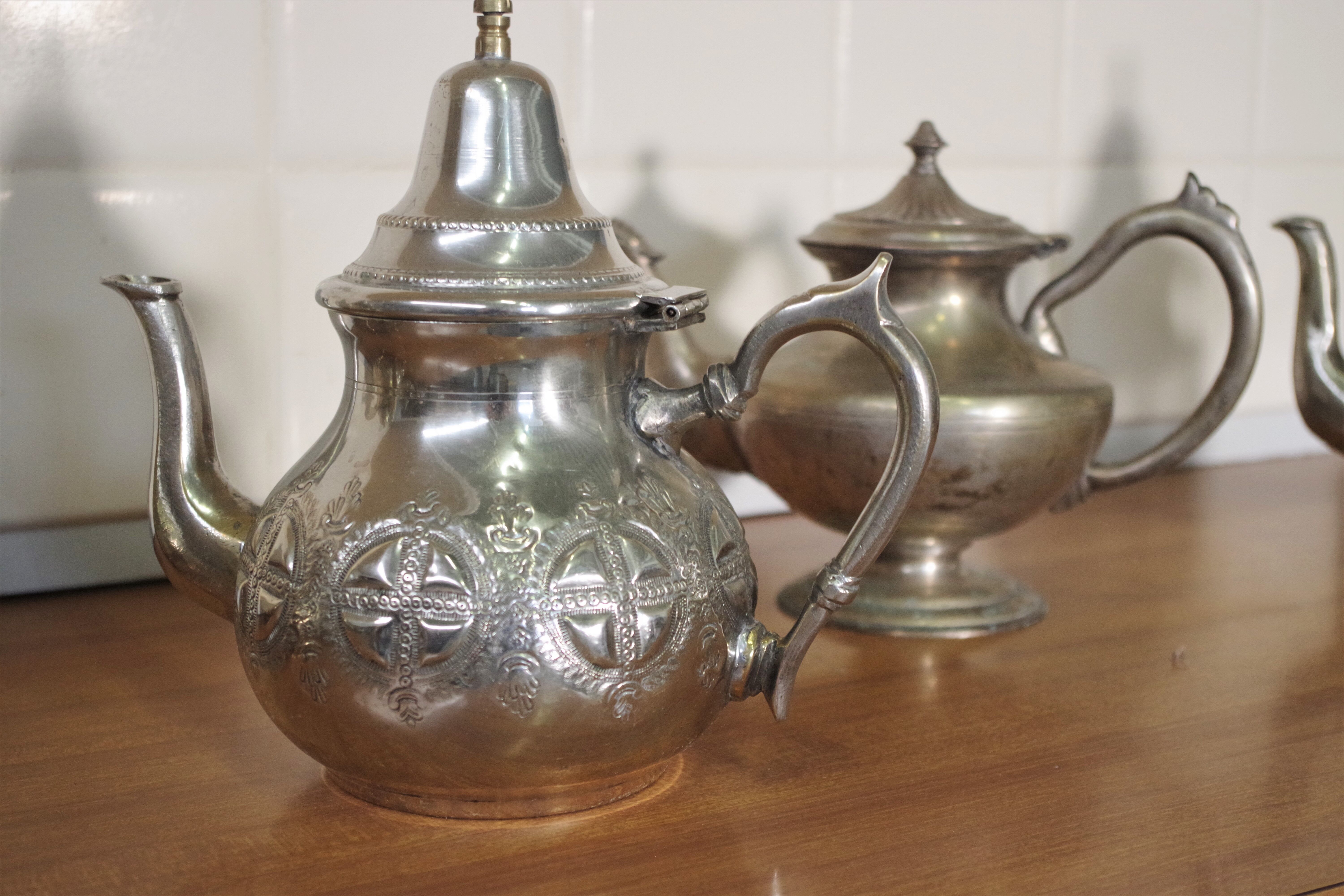 Arabic tea maker 8 pieces, Morocco 50s