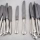 Ravinet d'Enfert, Ercuis Brantome set of 20 knives, 10 dinner knives + 10 dessert knives.