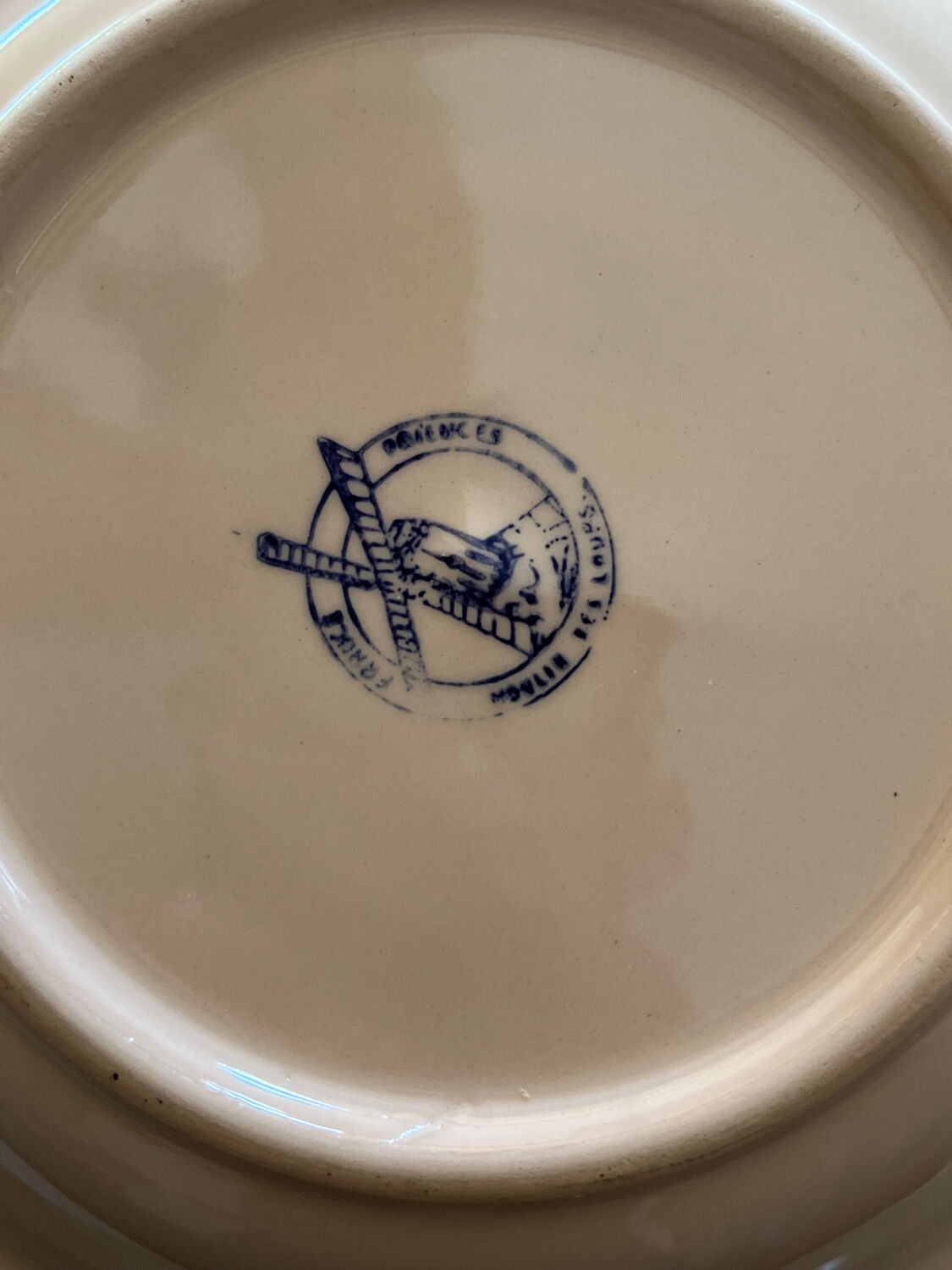 Series of 9 hollow earthenware plates Moulin des Loups