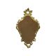 Small Vintage French Gold Baroque Mirror Crested Mirror Resin 1960s