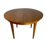 Vintage round table in walnut 1960
