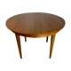 Table ronde vintage en noyer 1960