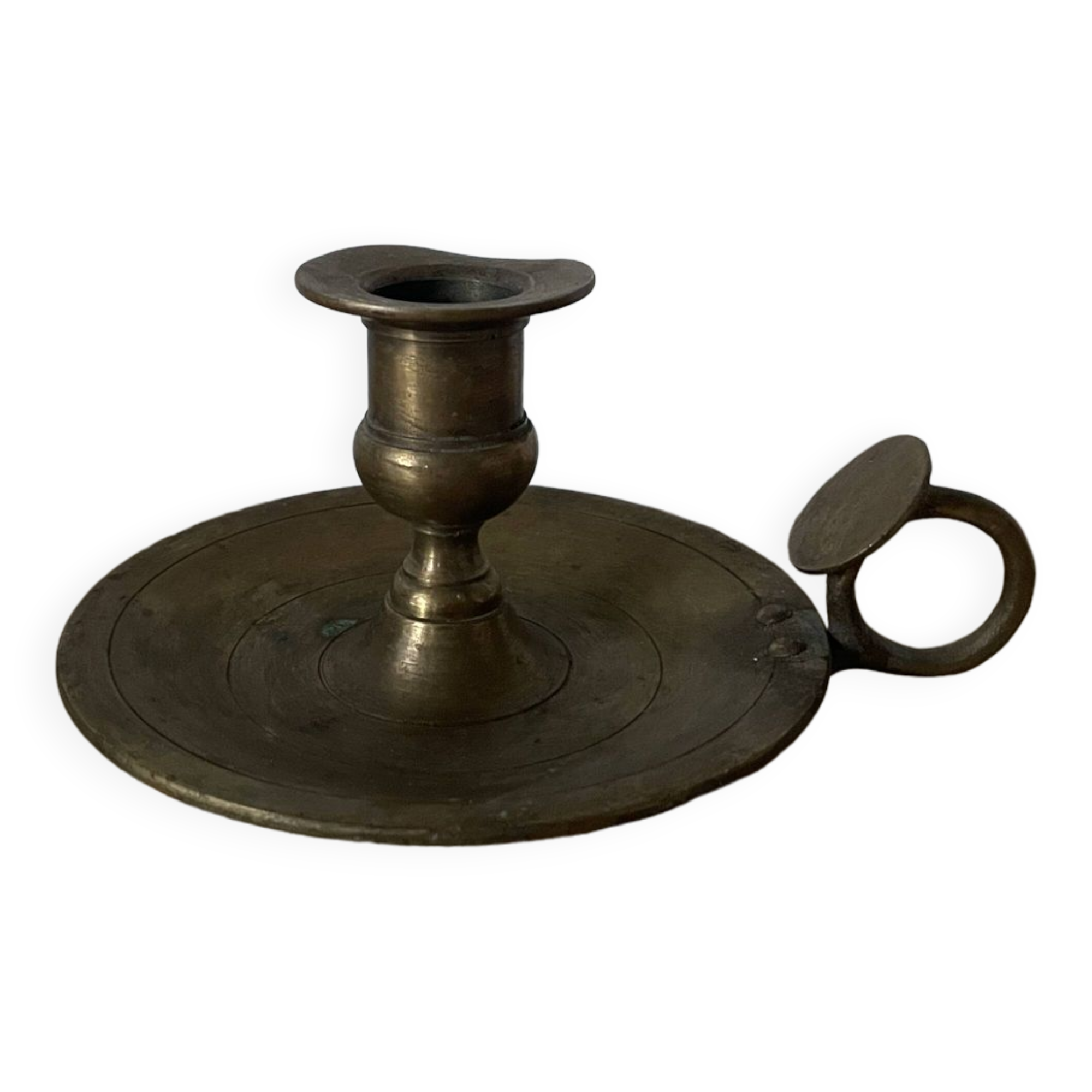 Old brass candle holder