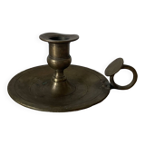 Old brass candle holder