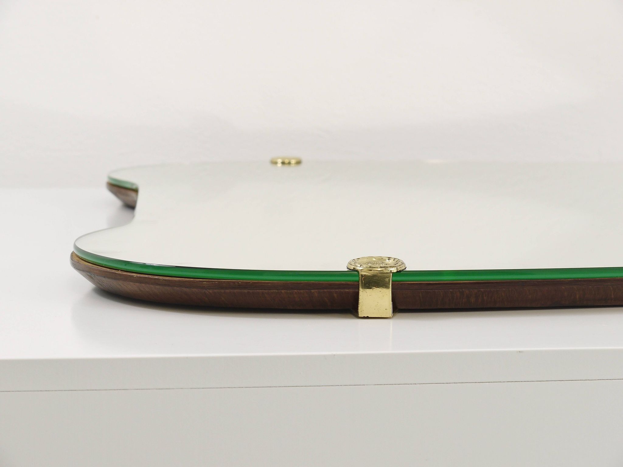 Scultpural Brass Hand Mid-Century Wall Mirror, Italy, 1950s