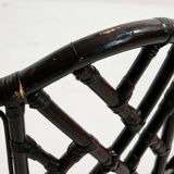 Metal and bamboo chair, set of 6