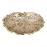 Old brass font pocket tray