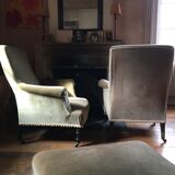 Napoleon lll velvet armchair