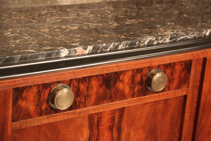 1930s art deco style walnut sideboard