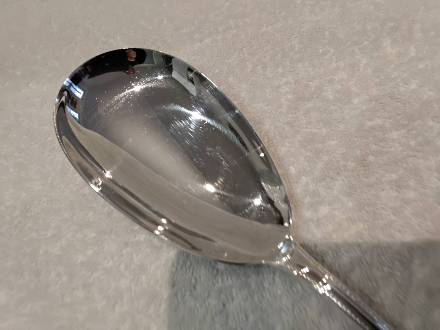 Christofle silver plated rice serving shovel, pearl model