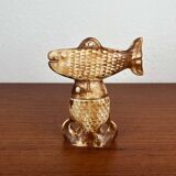 Decorative fish holder in studio pottery by Haico Nitzsche for Søholm, 1960s.