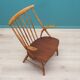 Chaise en hêtre, design danois, années 1960, designer : Illum Wikkelsø, fabrication : Niels Eilersen
