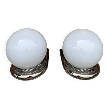 Pairs of vintage wall lights