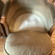 Velvet bergère chairs