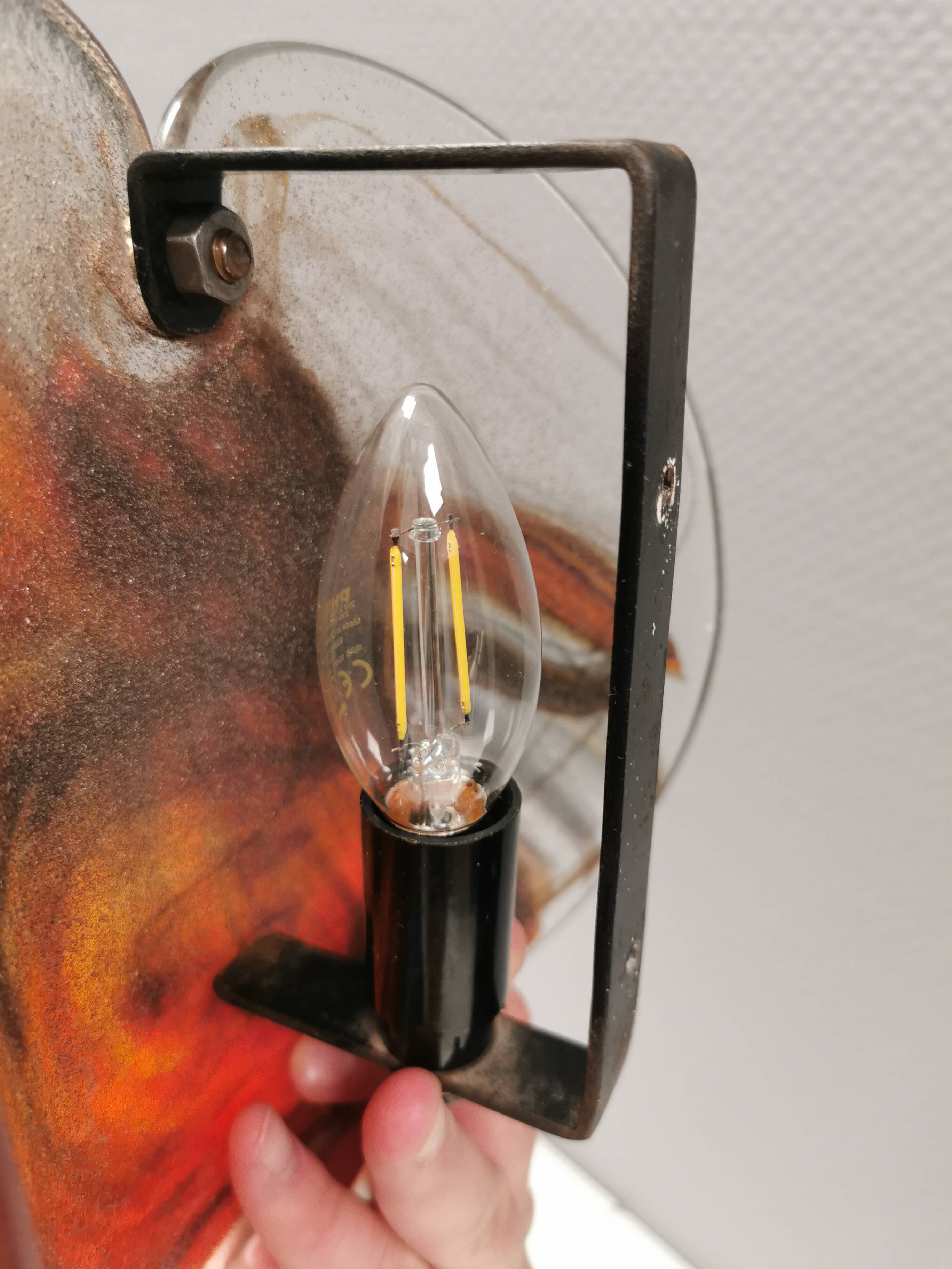 Wonderfully crafted glass wall lamps designed by Per Lutken for Holmegaard