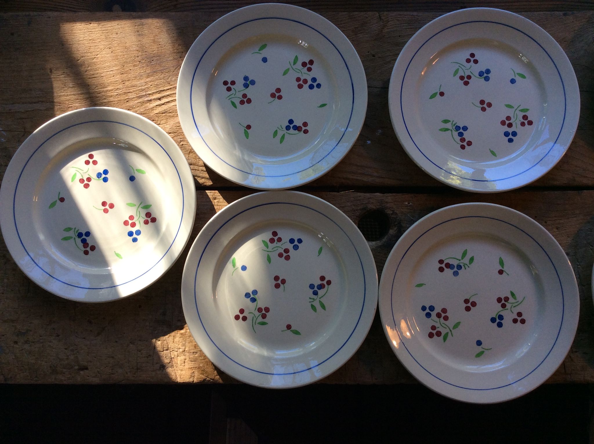 Set of 9 plates and 9 dessert plates Lunéville