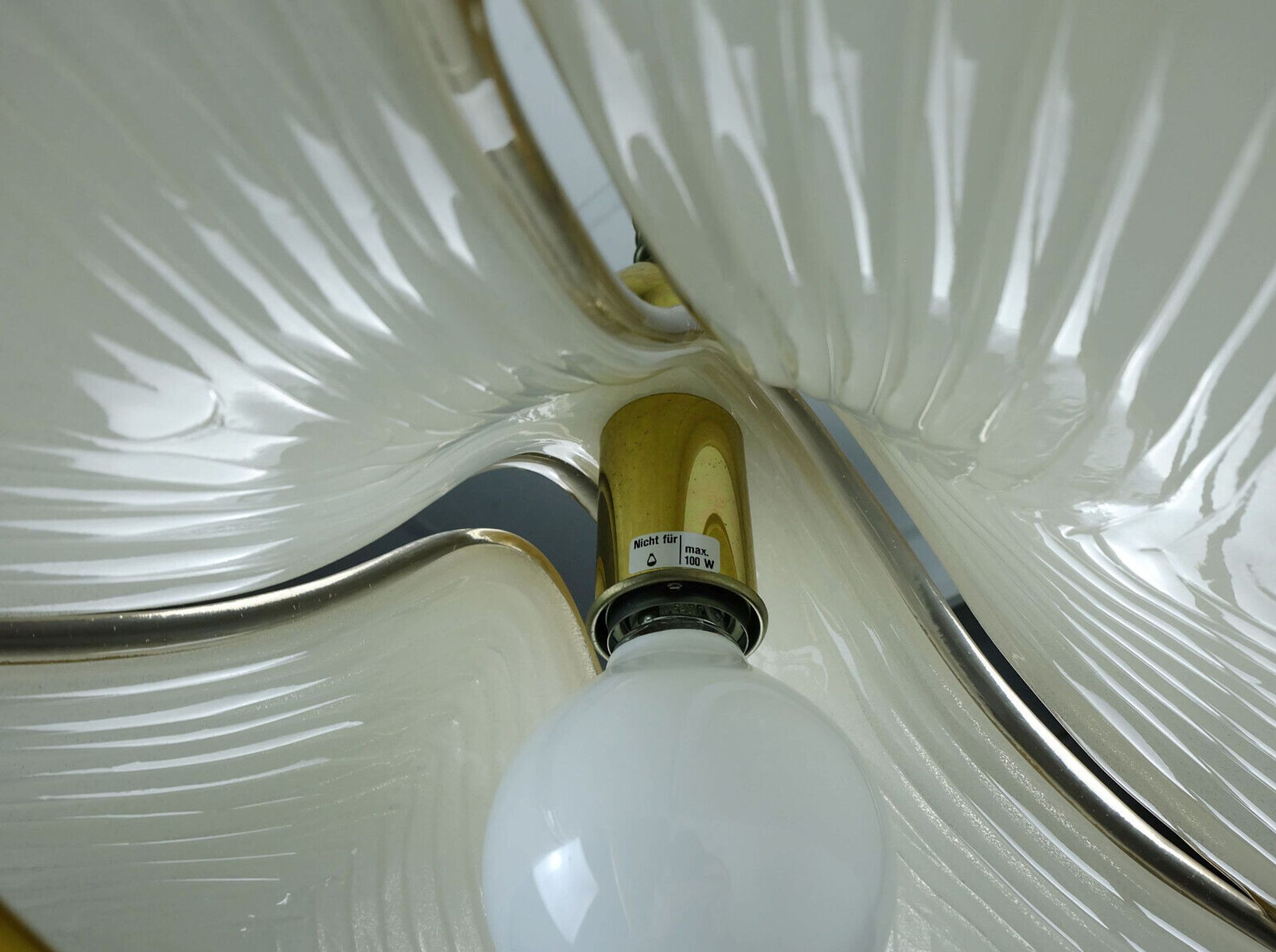 large cristallux hustadt adlustable PENDANT LAMP acrylic and brass