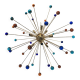 Italian Multicolored “Star” Murano Glass Sputnik Chandelier