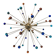 Italian Multicolored “Star” Murano Glass Sputnik Chandelier