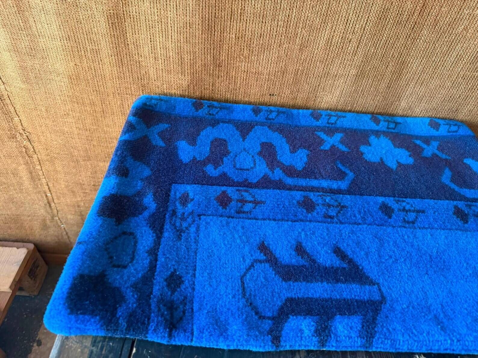 Vintage Turkish Wool Dragon Pillow, Kilim Lumbar Cushion Cover