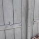 Pair of wooden iron hanging shutters