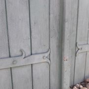 Pair of wooden iron hanging shutters